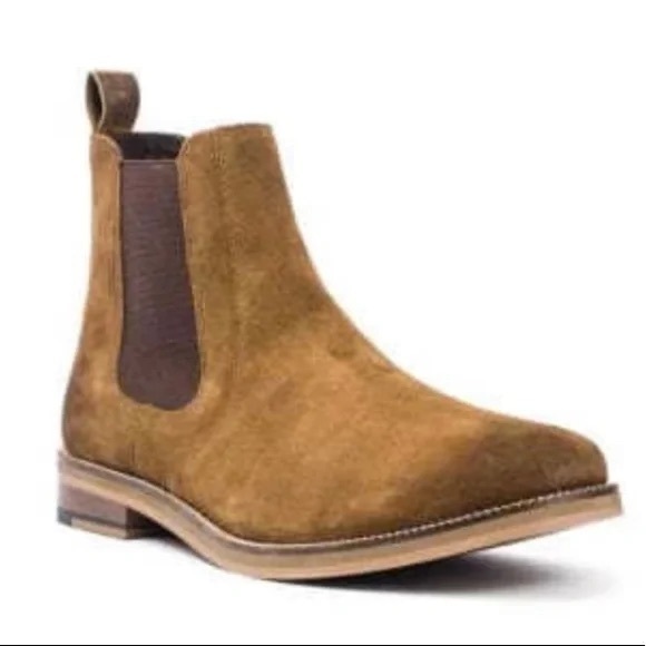 Crevo Men's Denham Chelsea Boots in Chestnut - Picture 1 of 5